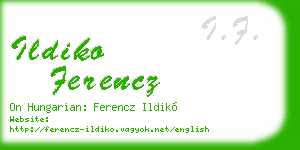 ildiko ferencz business card