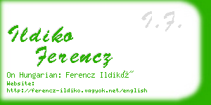 ildiko ferencz business card